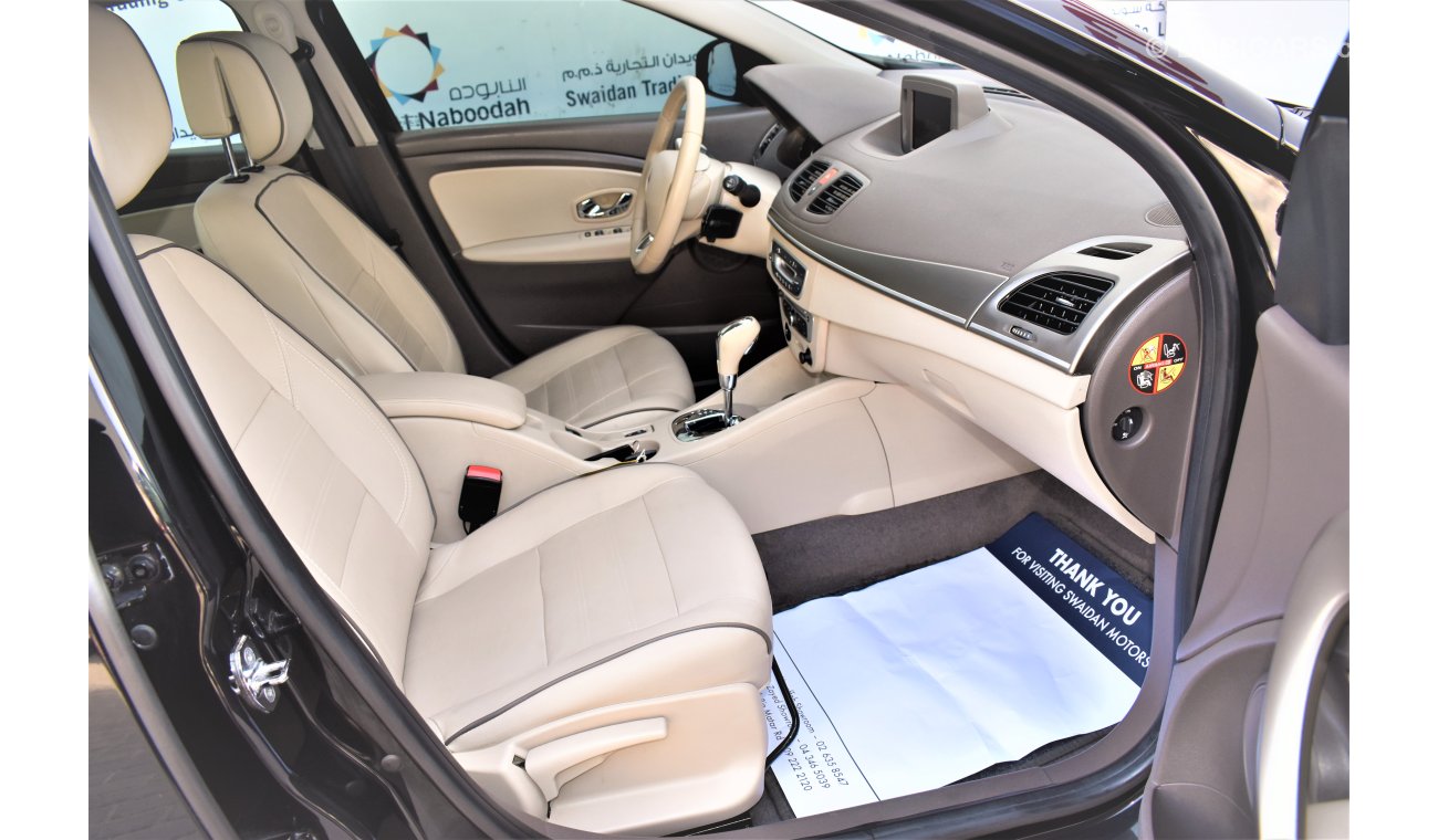 Renault Fluence 2.0L LE 2017 GCC SPECS DEALER WARRANTY WITH NAVIGATION