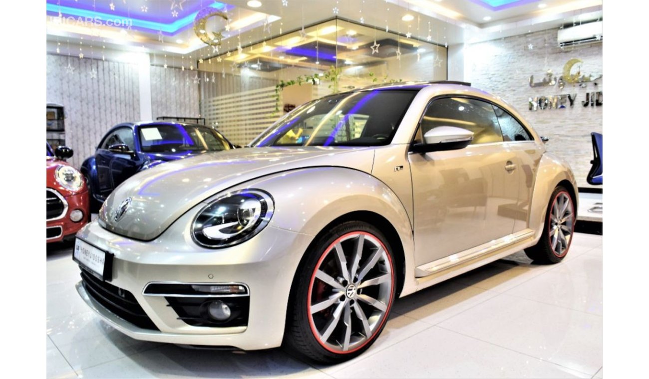 Volkswagen Beetle AGENCY WARRANTY UNTIL 2023 Volkswagen Beetle Turbo R-Line 2016 Model!! in Gold Color! GCC Specs