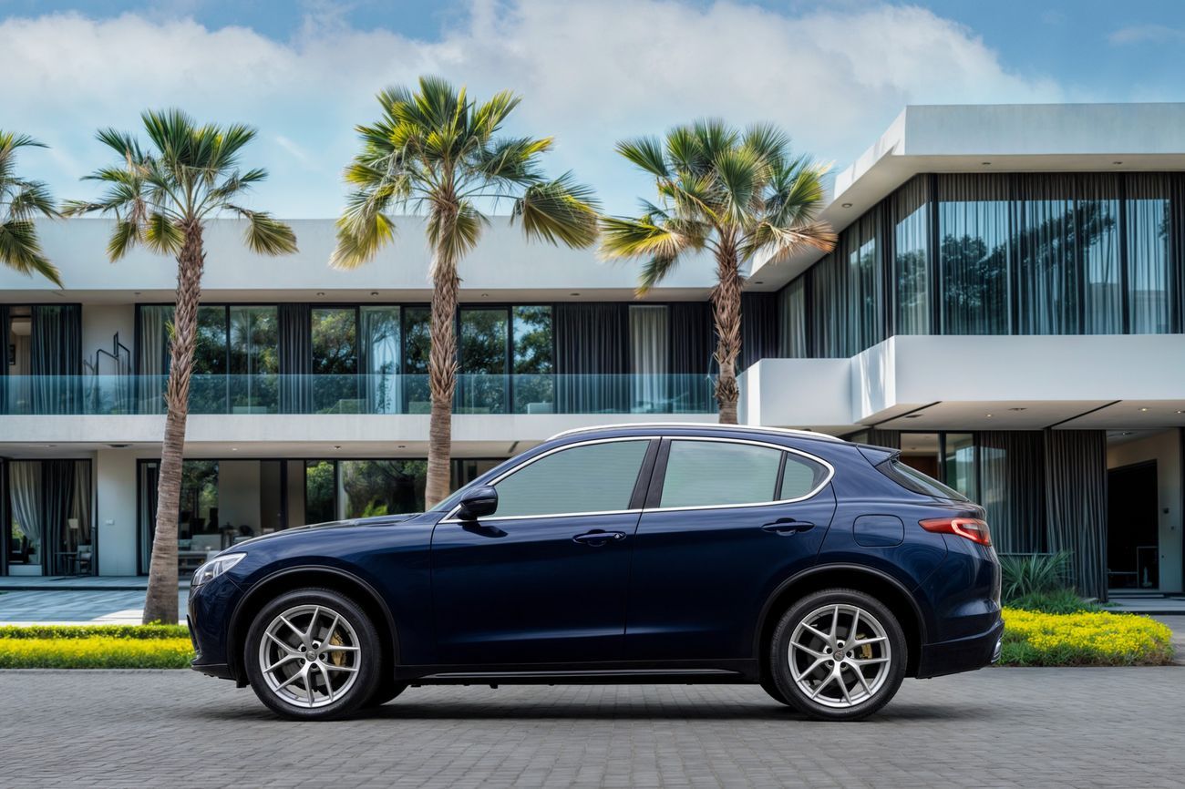 ألفا روميو ستيلفيو Stelvio | 1,371 P.M | 0% Downpayment | Pan Roof | Alfa Romeo History | Adaptive Cruise!