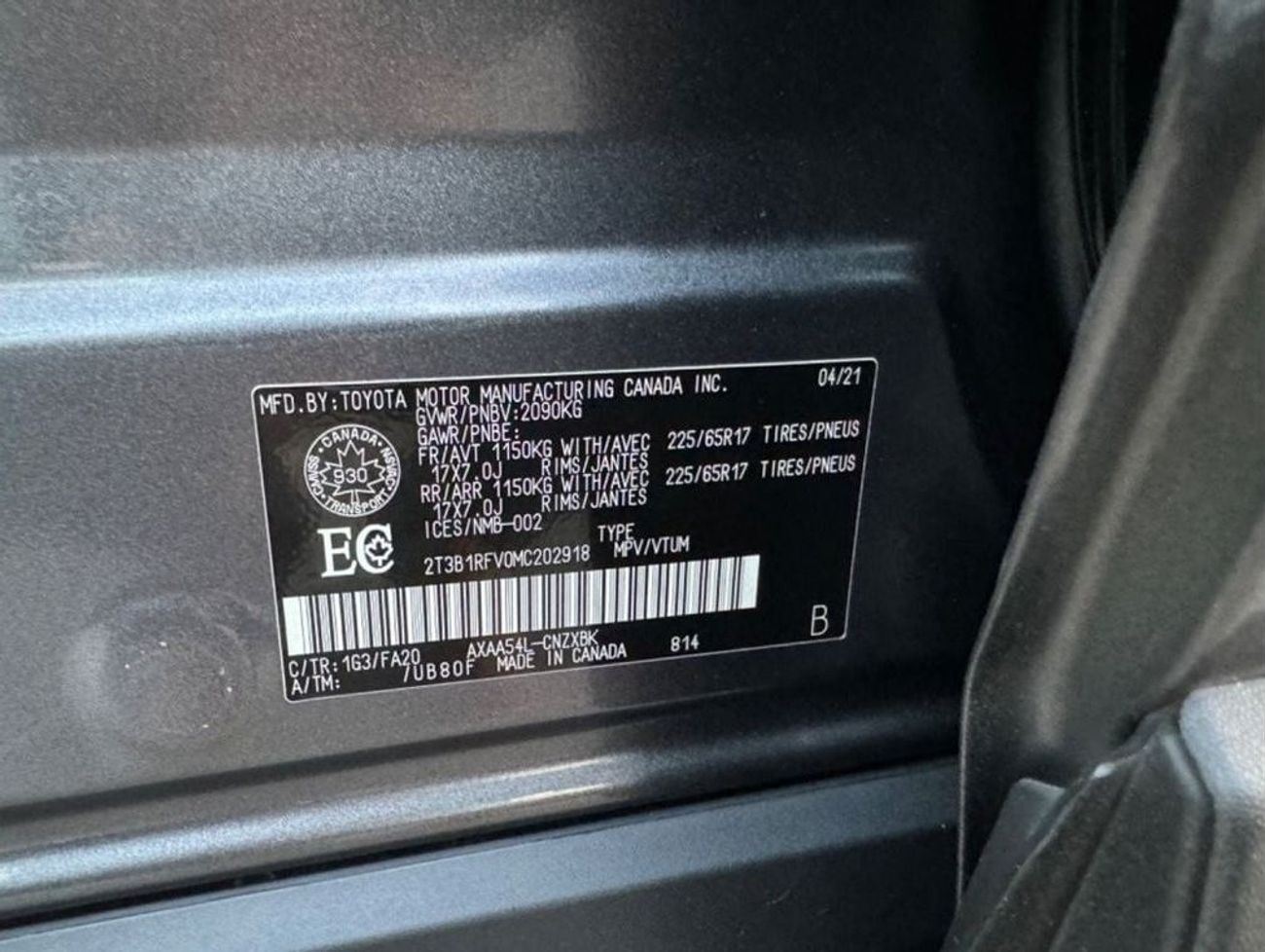 تويوتا راف ٤ 2021 NEW KIT 4x4 CANADA SPEC