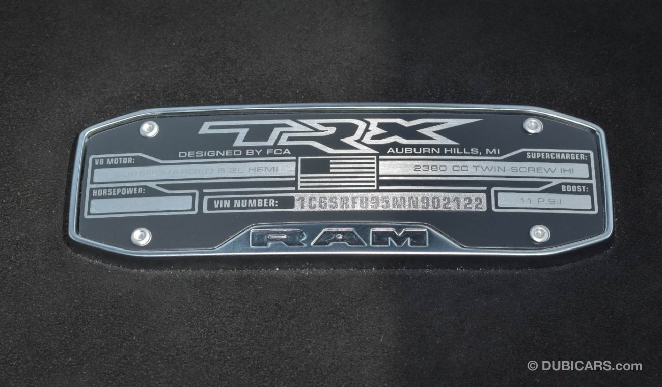 RAM 1500 TRX 6.2 L / GCC Specifications