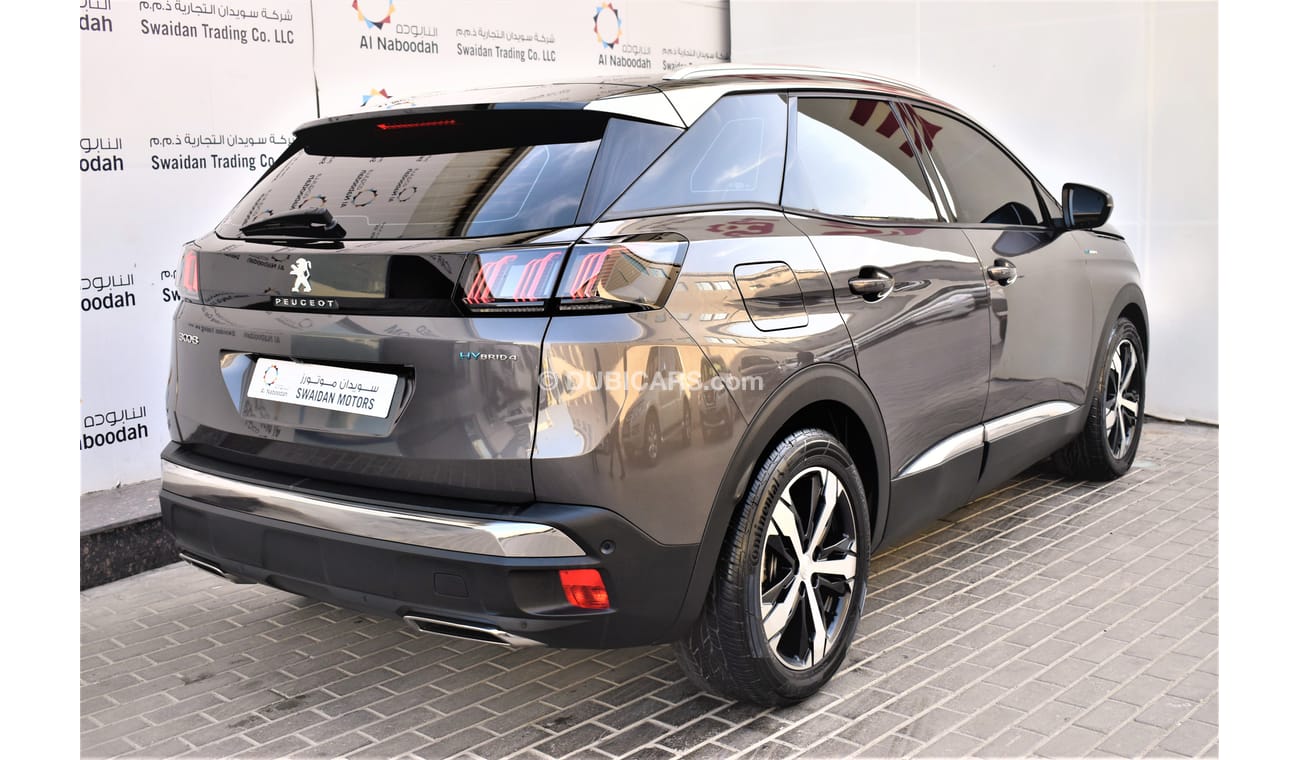 Peugeot 3008 PHEV | AED 2479 PM | HYBRID4 1.6L GT 2023 GCC AGENCY WARRANTY UP TO 2027 OR 100K KM