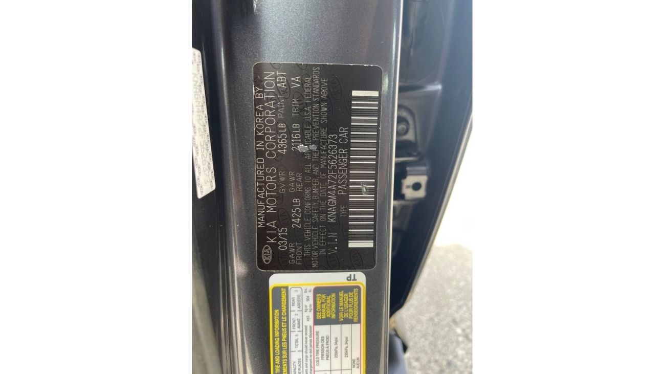 Kia Optima Kia Optima 2,4  MODEL 2015 Excellent Conditio  (USA- SPEC)  VERY GOOD CONDITION