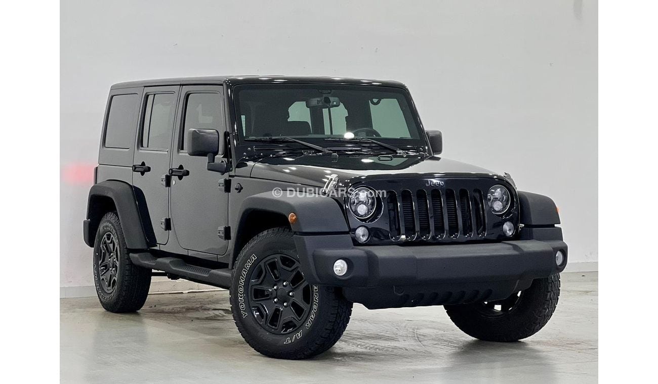 جيب رانجلر انليميتيد ويليز ويلير 2017 Jeep Wrangler Unlimited Willys, Warranty, Service History, GCC
