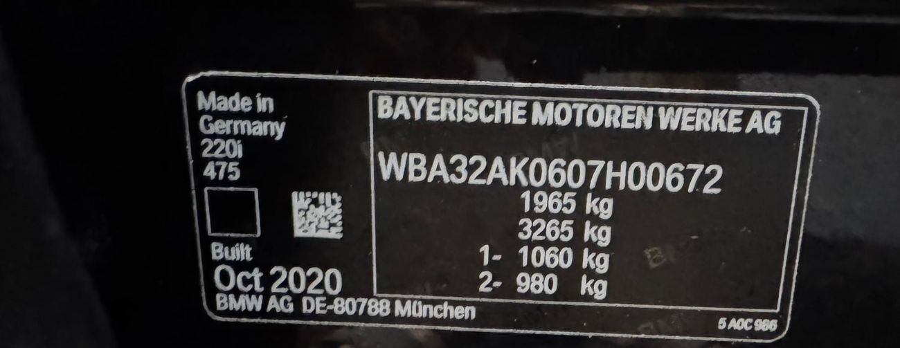 BMW 220i Export from Australia