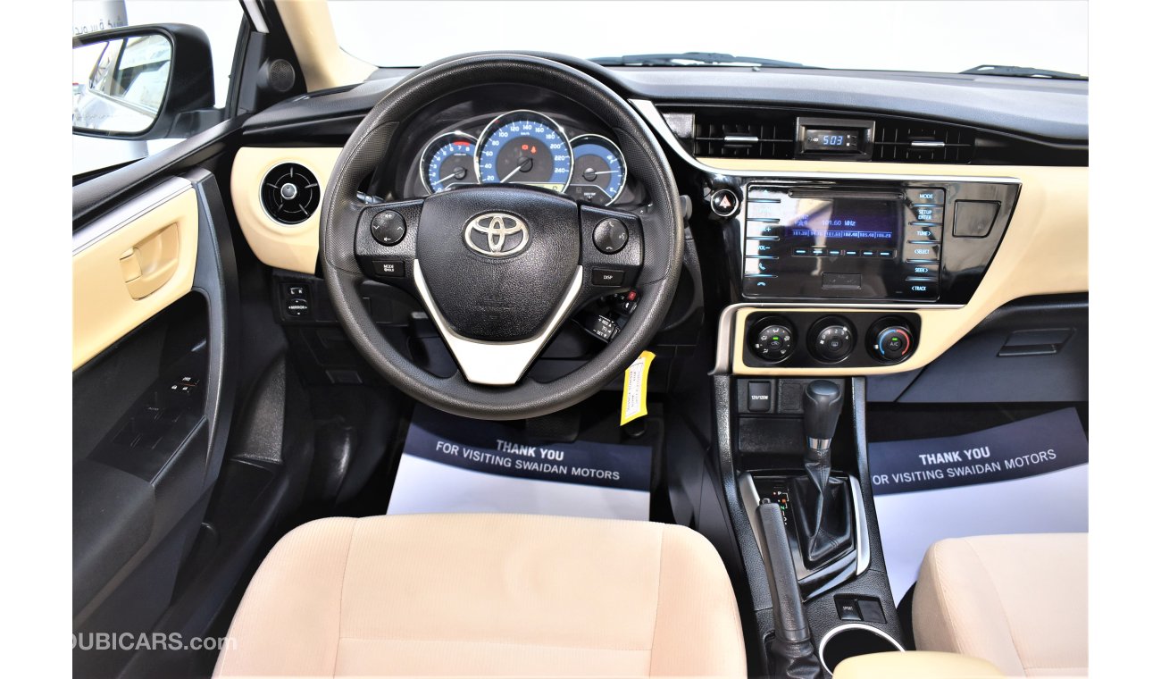 Toyota Corolla AED 1233 PM | 2.0L SE GCC WARRANTY