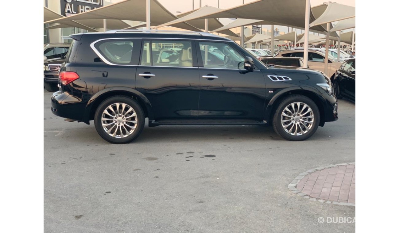 إنفينيتي QX80 موديل 2017 خليجي فل مواصفات كراسي جلد ومثبت سرعه وتحكم كهربي كامل ونظام صوت ممتاز وكاميرا خلفيه ومدخ