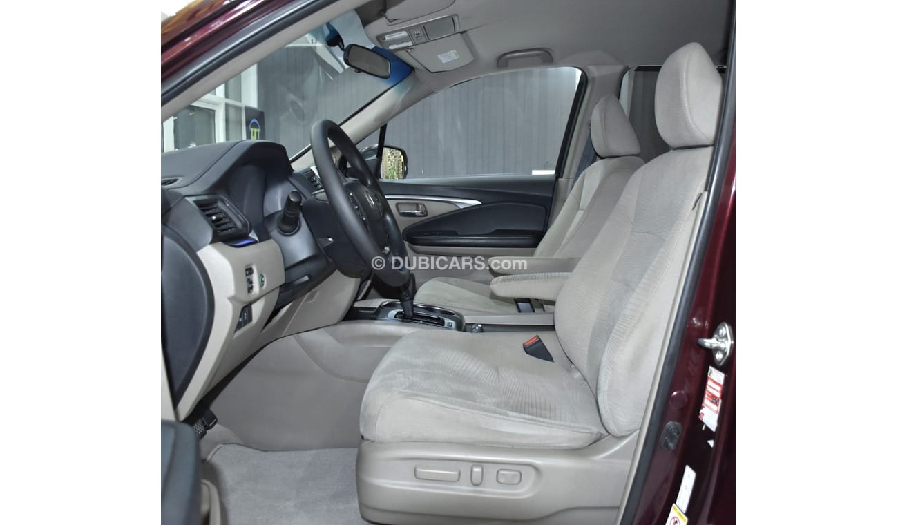 هوندا بايلوت EXCELLENT DEAL for our Honda Pilot AWD ( 2016 Model ) in Burgundy Color GCC Specs