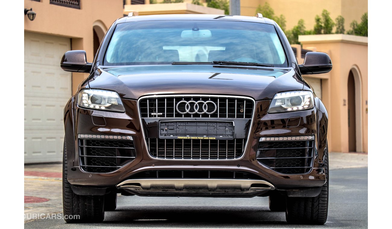 Audi Q7 3L Supercharged 2015 GCC under Agency Warranty with Zero Down-Payment.
