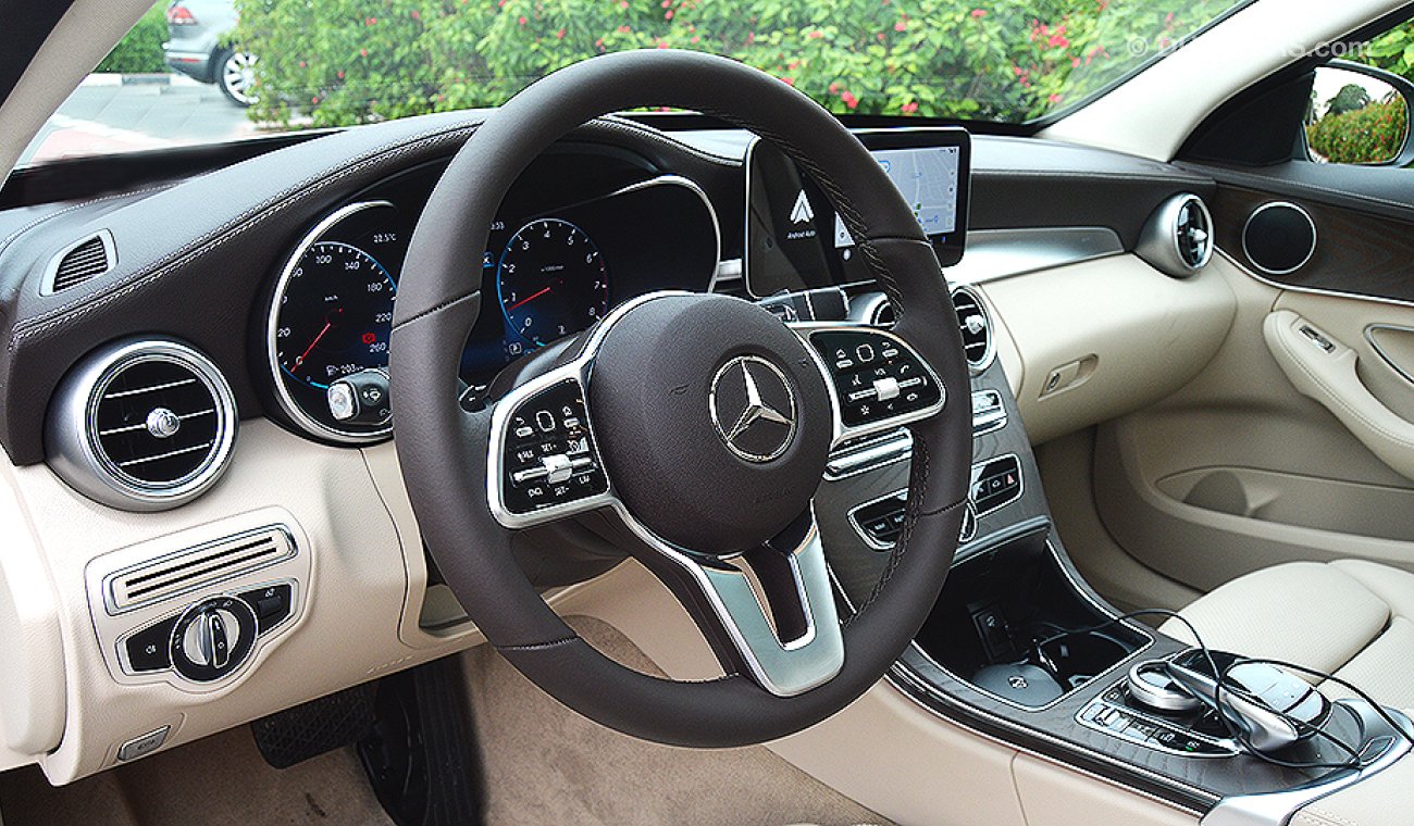 Mercedes-Benz C200 2020, 2.0L, I-4 Turbo, GCC, 0km w/ 2Yrs Unlimited Mileage Warranty + 3Yrs Service @ EMC