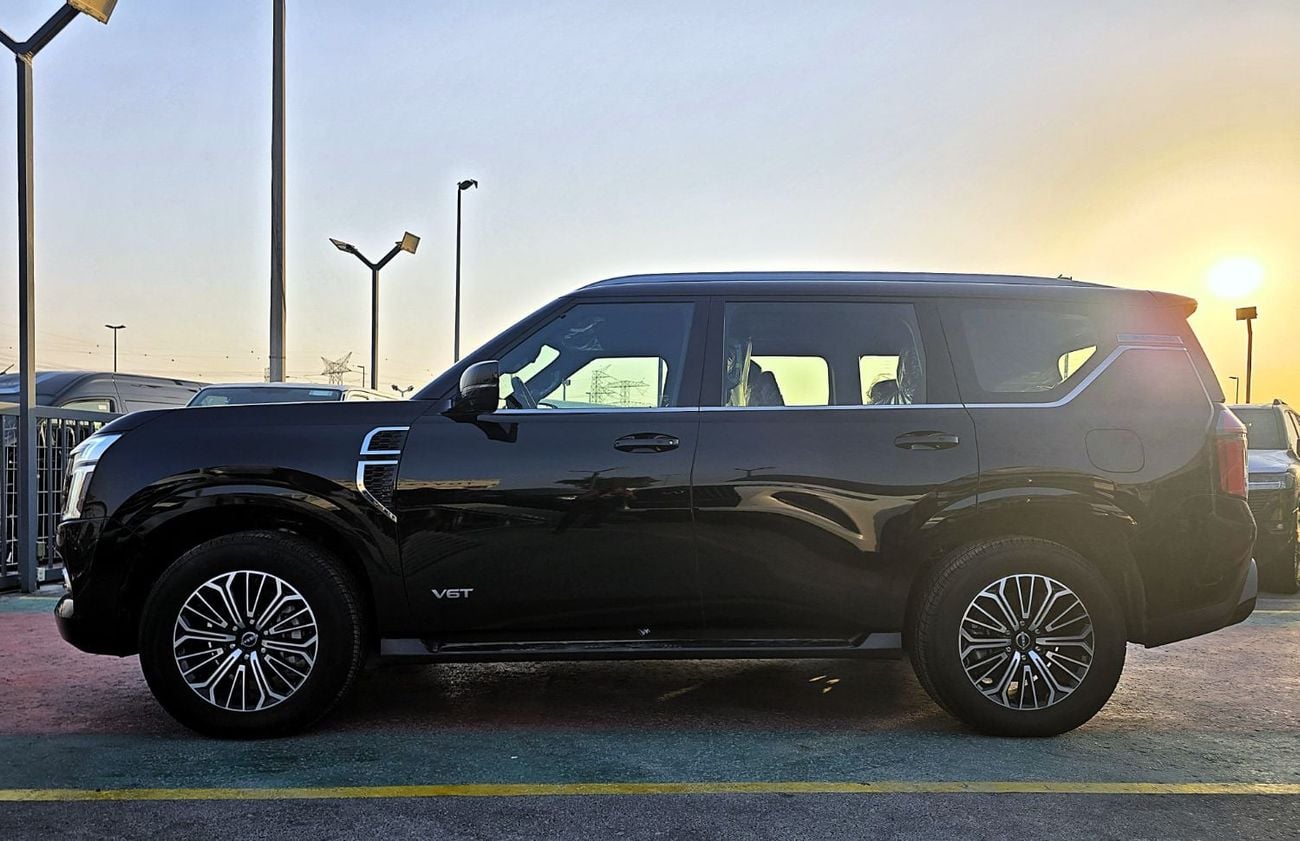 Nissan Patrol LE TITANIUM Nissan Patrol LE Titanium 3.5l twin turbo A/T 4WD SUV GCC Black Color With Compressor 2026 Model