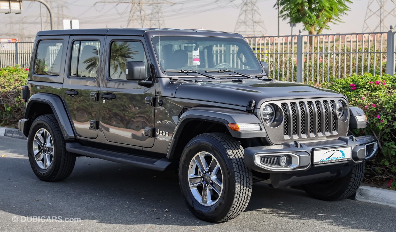 Jeep Wrangler Unlimited Sahara V6 , GCC , 2021 , 0Km , W/3 Yrs or 60K Km WNTY @Official Dealer