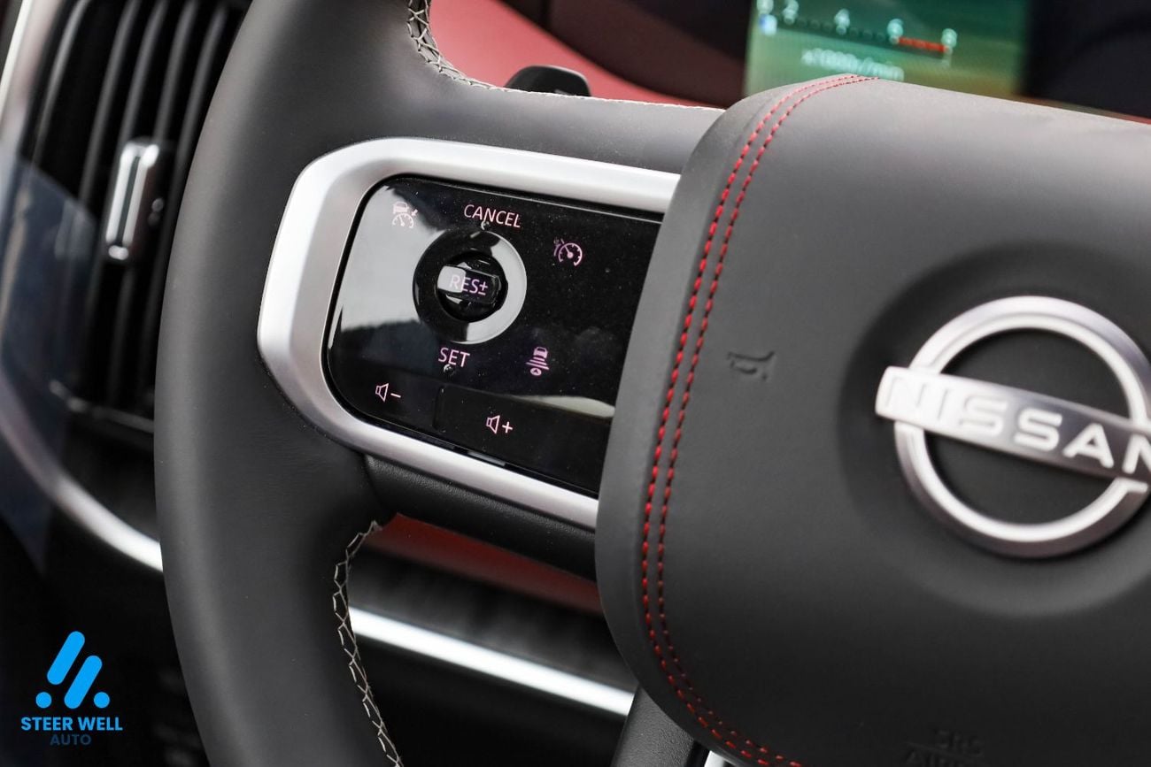 Nissan Patrol 2026 LE Platinum | GCC | 3.5L V6 | AWD | 9AT | Red Interior | Height Control