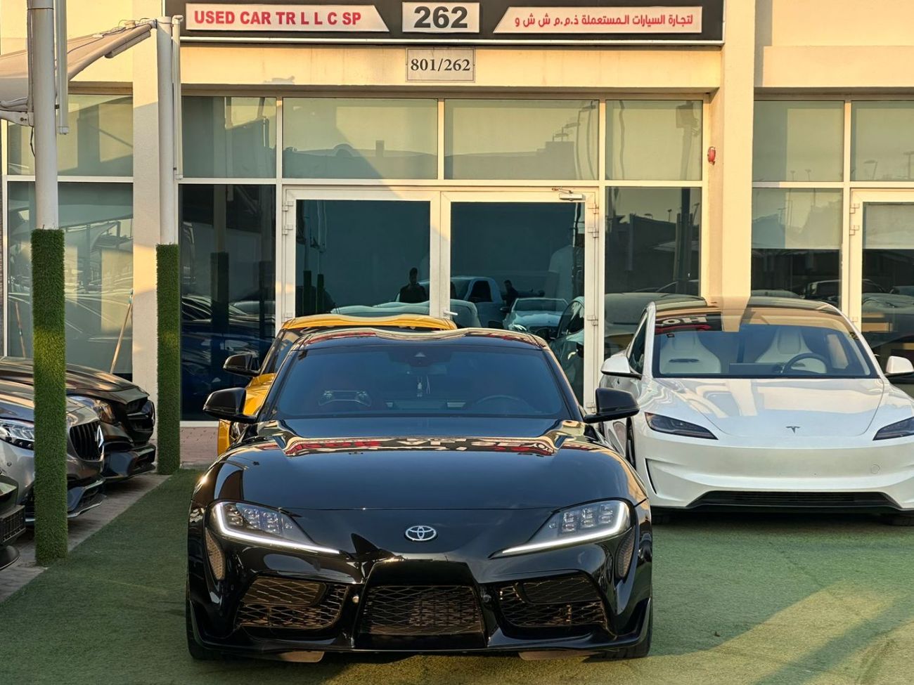 تويوتا سوبرا تويوتا سوبرا GR V6 خليجي صبغ وكالة تشييكات وكاله تحت الضمان جير عادى بحاله ممتازه