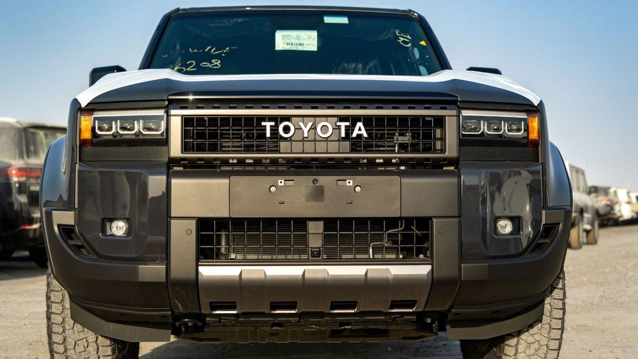 Toyota Prado 2.4L Adventure Turbocharged 4-cylinder petrol. Automatic. Four Wheel Drive. 7 Seats. 5 Door