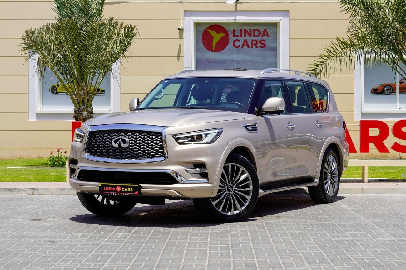 Infiniti QX80 Luxe 7st Infiniti QX80 2020 (7 SEATERS) GCC under Warranty with Flexible Down-Payment/ Flood Free.