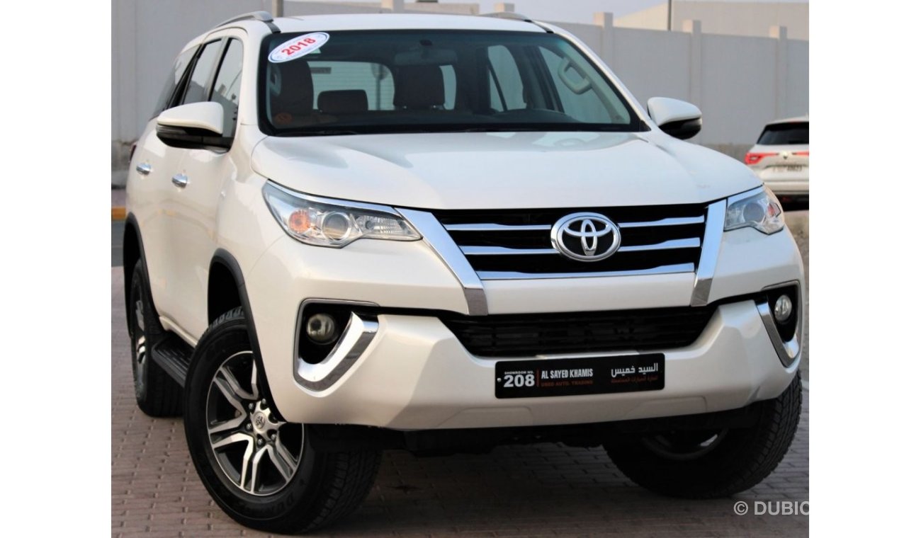 Toyota Fortuner Toyota Fortuner 2018 GCC 4 cylinder in excellent condition without accidents, very clean from inside