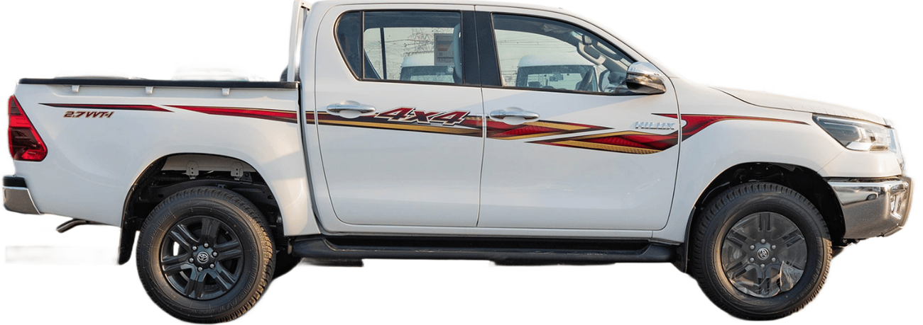Toyota Hilux ECTCGA004 – 2025 Toyota Hilux Double Cab Pick Up - GLXS – 2.7L Petrol Auto 4wd - White with Red Inte