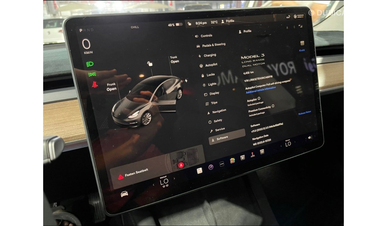 تيسلا موديل 3 Tesla model 3 long range dual motor auto pilot GCC 2022 Under warranty