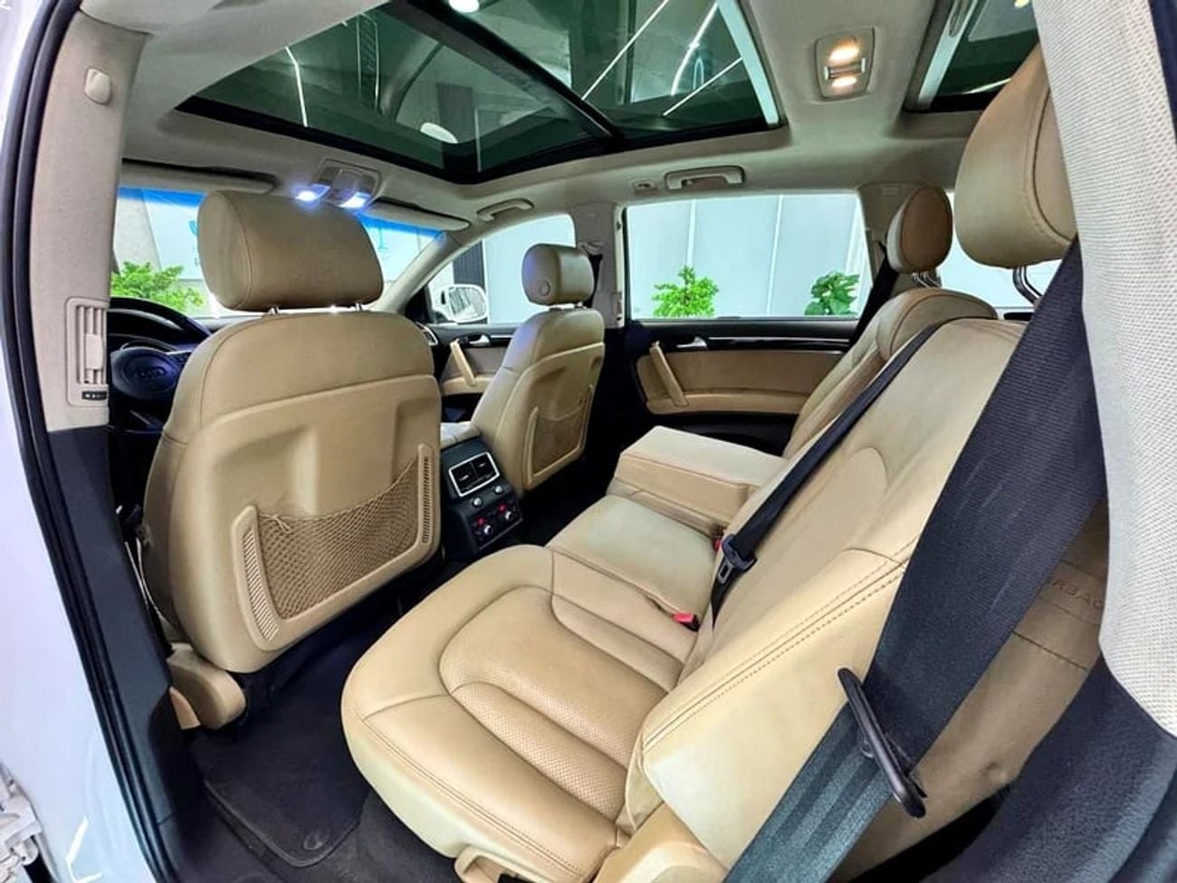 Audi Q7 AMAZING WHITE S_LINE V6 || FULL OPINION || GCC || 7 SEATS || ACCIDENT FREE