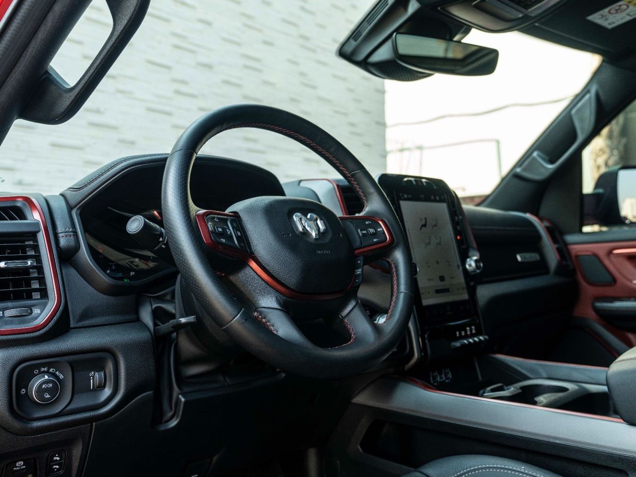 RAM 1500 AED 3,460 PM • RAM 1500 REBEL LUXURY 5.7L HEMI® V8 • ONLY 13,000 KMS • DODGE WARRANTY + SERVICE PLAN