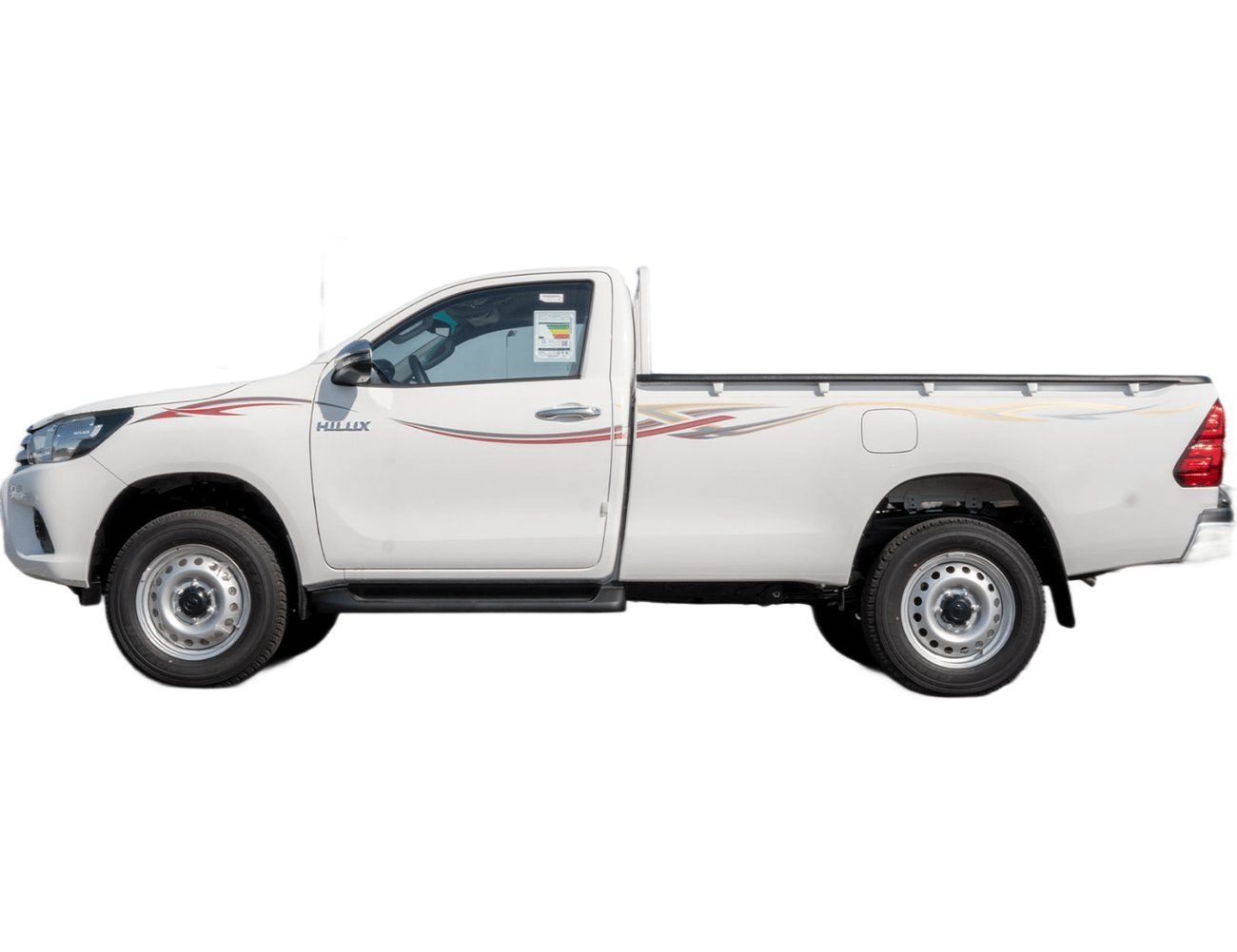 Toyota Hilux GLX 2 Doors ECTCGA003 – 2026 Toyota Hilux Single Cab Pick Up – 2.7L Petrol Manual 4wd - White with Red  Interior