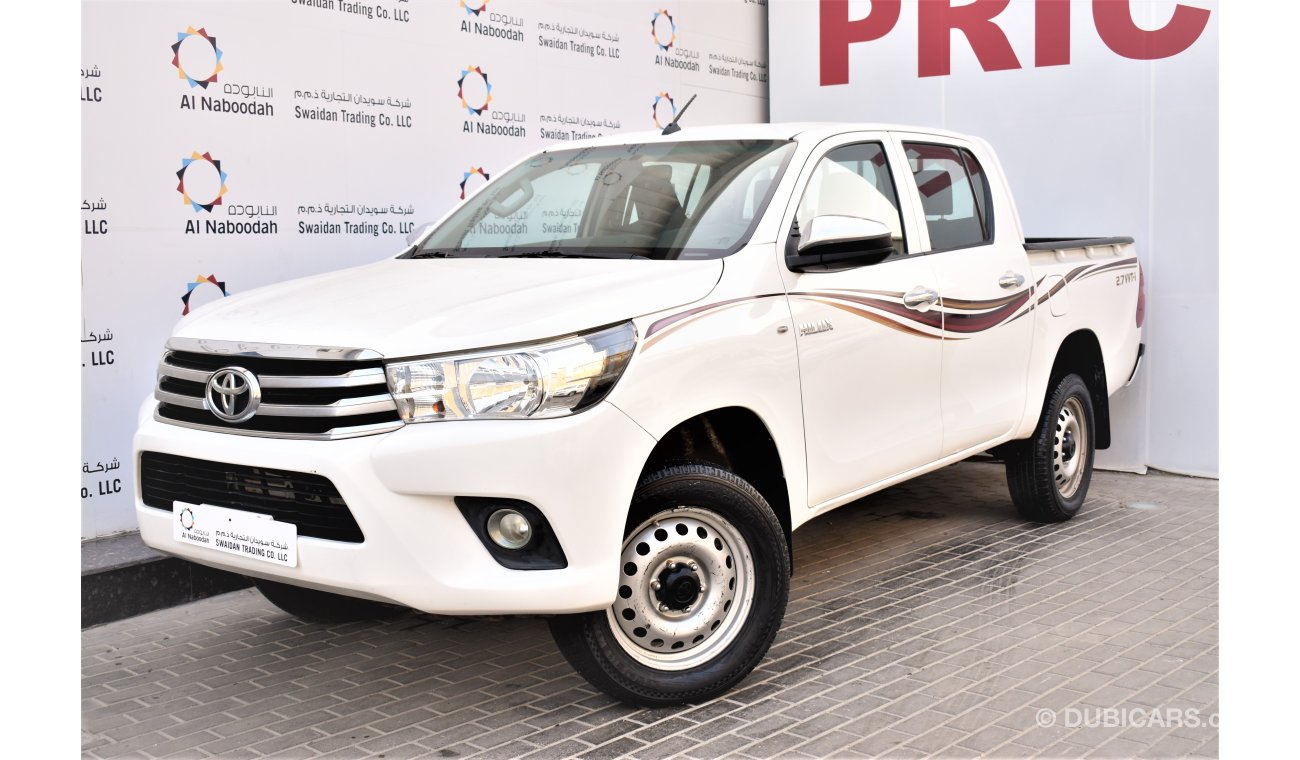 تويوتا هيلوكس TOYOTA HILUX DC 2.7 MT 2019 GCC DEALER WARRANTY