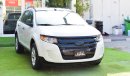 Ford Edge GCC model 2013, white color, inside beige No.2 agency dye, alloy wheels, sensors, cruise control, re