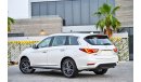 إنفينيتي QX60 | 2,135 P.M | 0% Downpayment | Extraordinary Condition! | Low Kms!