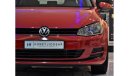 فولكس واجن جولف Volkswagen Golf TSI 2016 Model!! in Red Color! GCC Specs