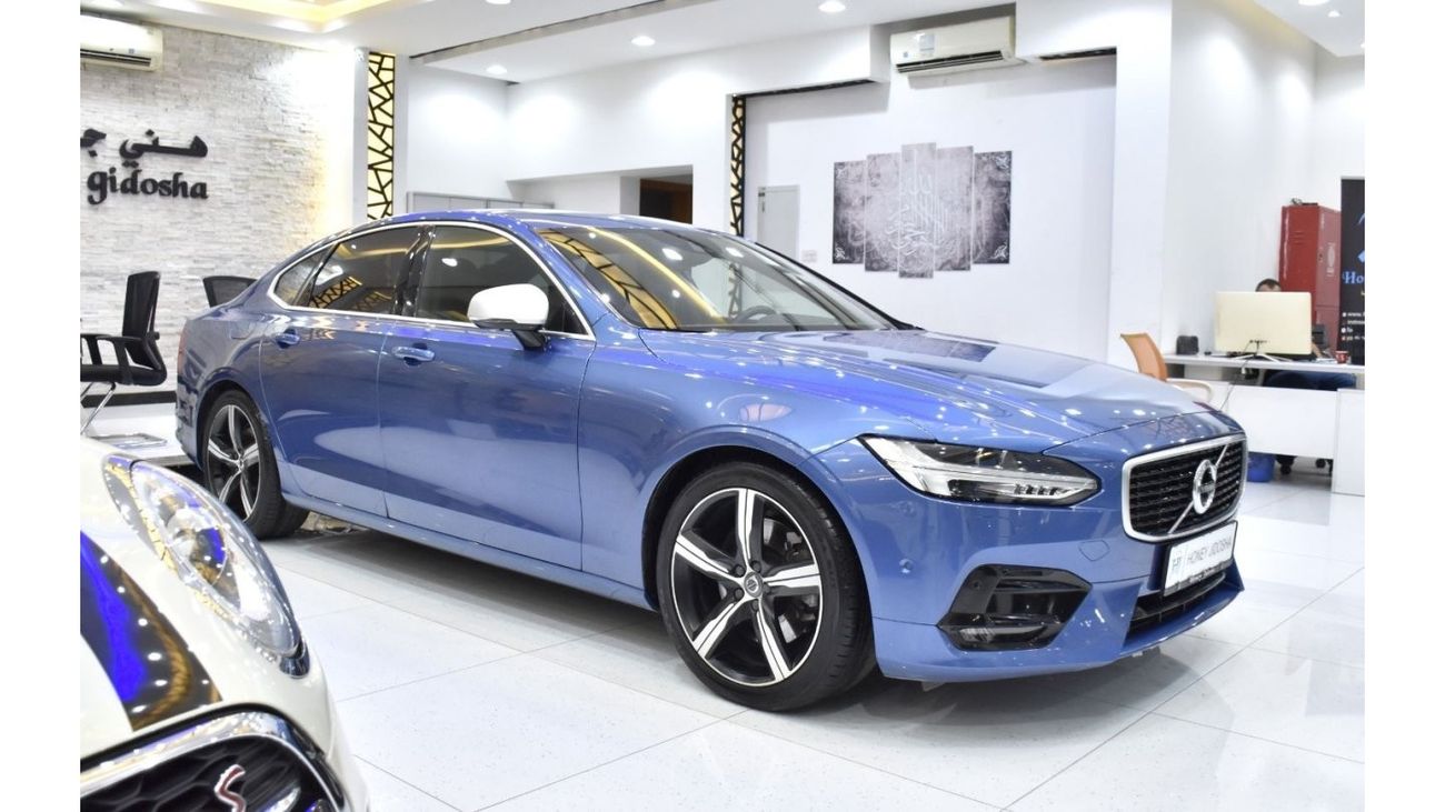 Volvo S90 EXCELLENT DEAL for our Volvo S90 T6 R- Design AWD ( 2018 Model ) in Blue Color GCC Specs