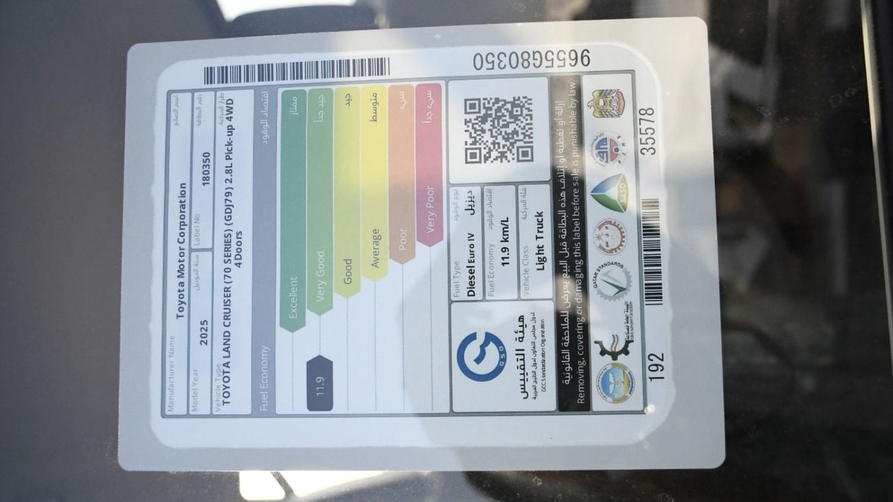 Toyota Land Cruiser Pick Up GDJ79 2.8L T/Diesel M/T 4WD 2025YM