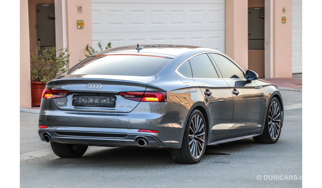 Audi A5 Sport Back 2018 GCC under agency Warranty with Zero downpayment.