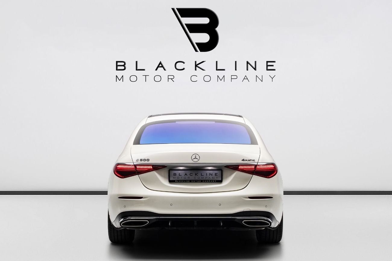 مرسيدس بنز S 500 4MATIC L BUY NOW, PAY 2027 | THE BLACKLINE STANDARD | 2027 Mercedes Warranty + Service Contract, Low KMs, GCC