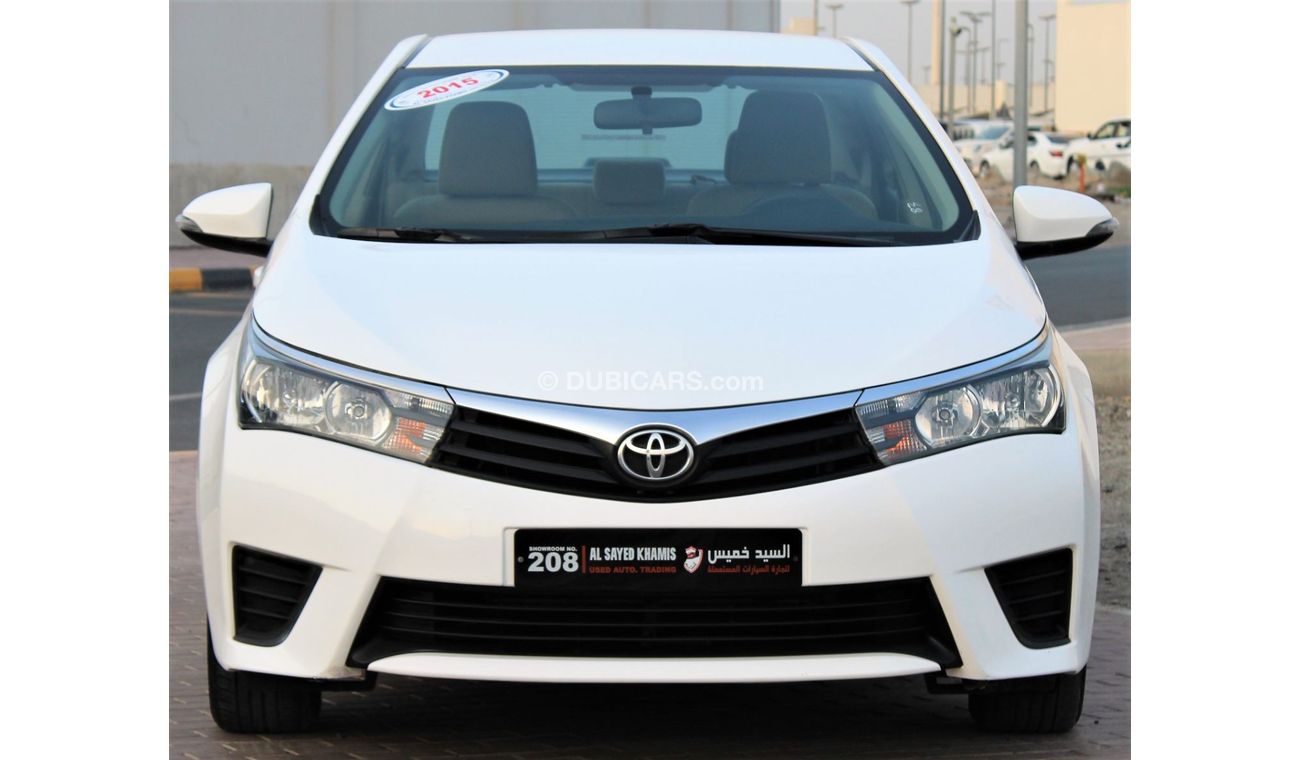 Toyota Corolla Toyota Corolla 2015 1600 GCC in excellent condition without accidents, very clean from inside and ou