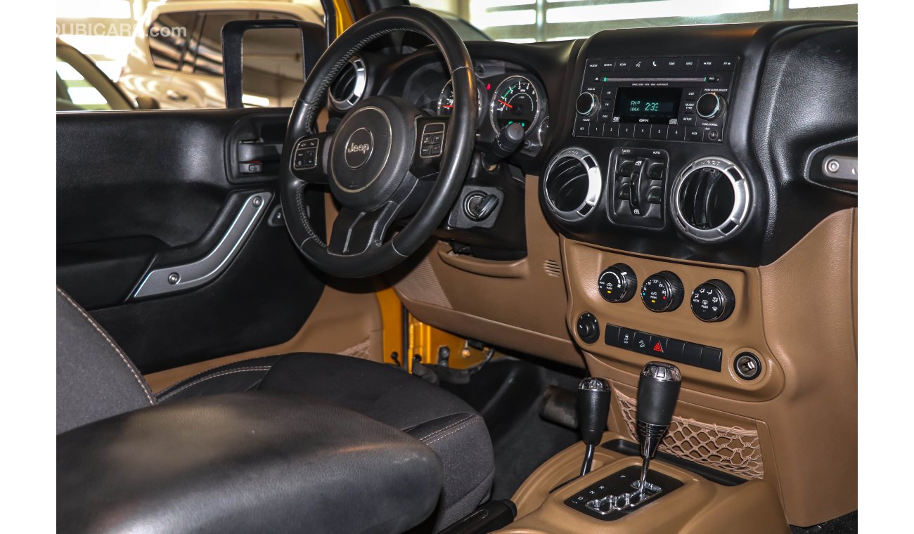 Jeep Wrangler Sahara Unlimited (Rubicon Kit) 2014 GCC under Warranty with Zero Down-Payment.