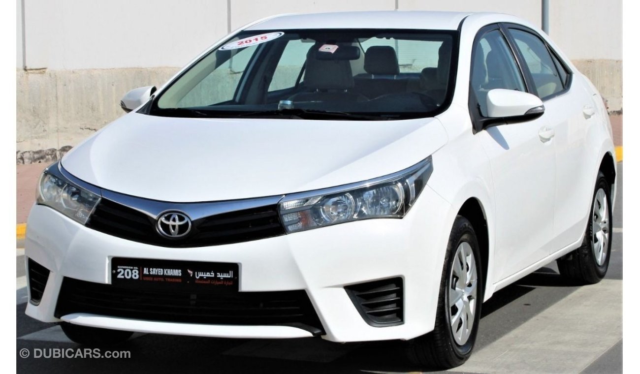 Toyota Corolla Toyota Corolla 2015 GCC SE 1.6 in excellent condition without accidents, very clean from inside and