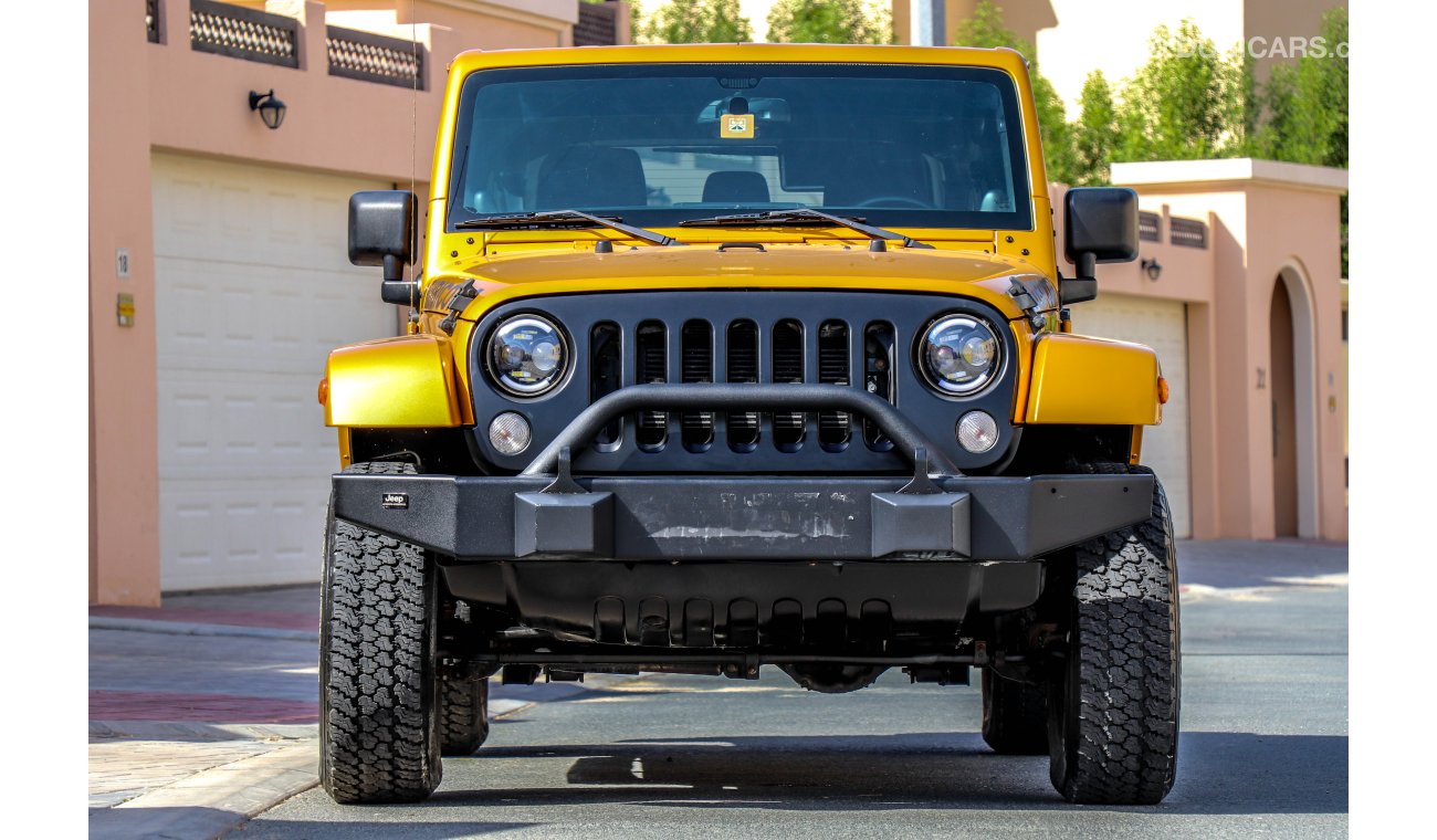 Jeep Wrangler Sahara Unlimited (Rubicon Kit) 2014 GCC under Warranty with Zero Down-Payment.