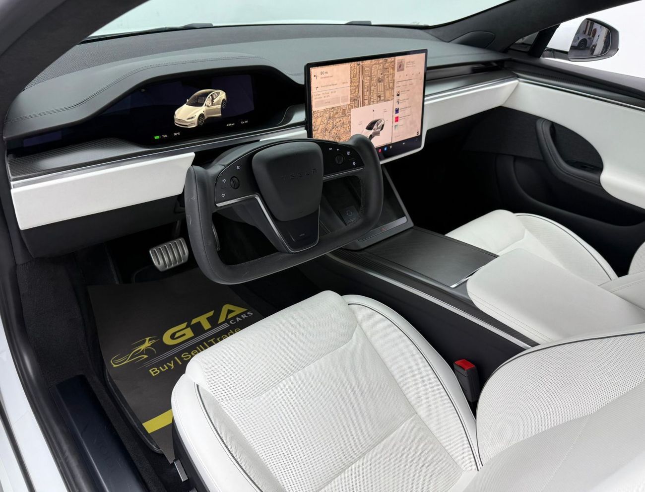 تسلا Model S Plaid (AWD) 2023 Tesla Model S Plaid Track Pack, 2027 Tesla Warranty, Full Tesla Service History, Lo