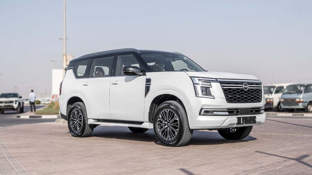 Nissan Patrol SE PLATINUM CITY 2026 Nissan Patrol SE Platinum 3.8L AT Petrol (White-Red) Black Roof (Export Only)