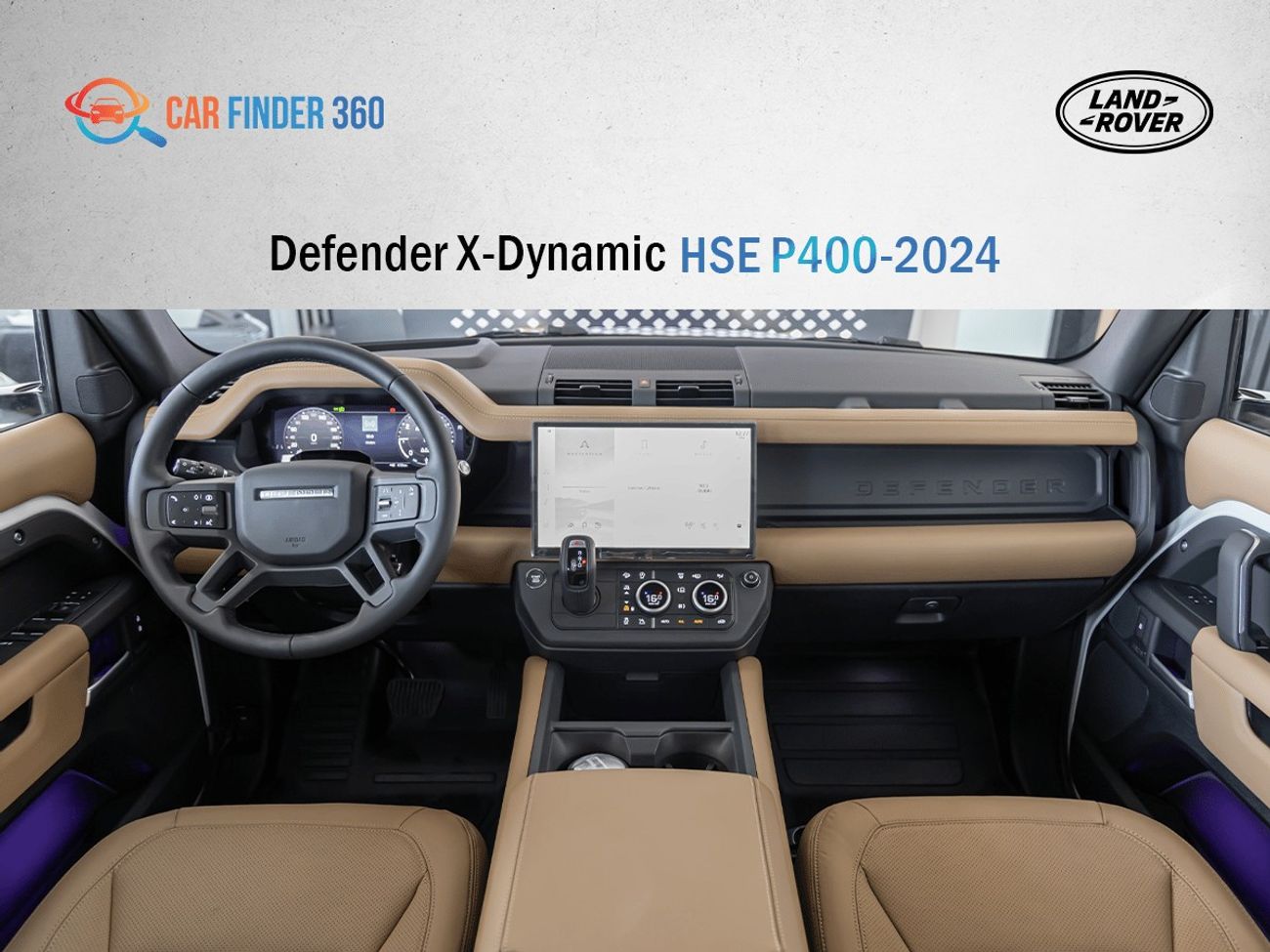 Land Rover Defender Land Rover Defender X-Dynamic HSE P400 - White  - Tan Interior -  2026 - GCC(Export Only)