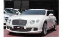 Bentley Continental GT W12 GT SPEED 2013 GCC LOW MILEAGE IN MINT CONDITION