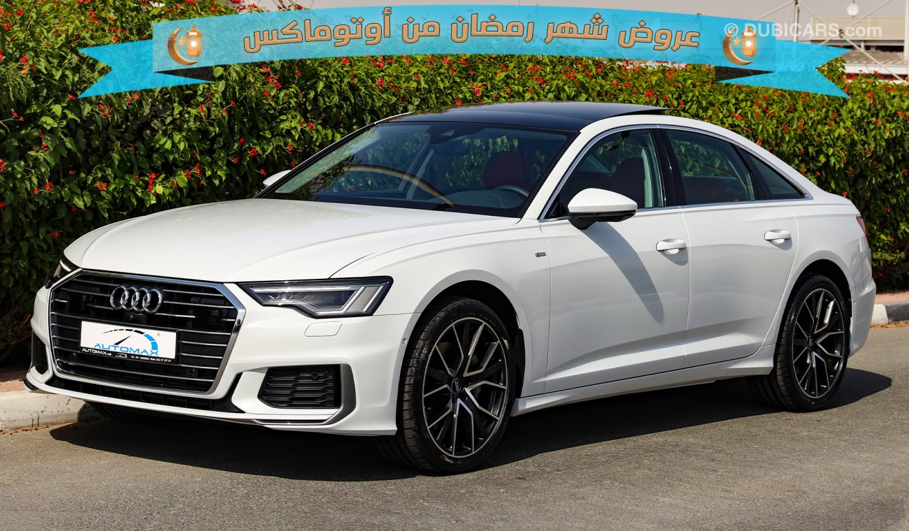 أودي A6 S-Line 2021 Premium 45 TFSI 0km w/3 Yrs Ultd Miles and 5 Yrs or 75K KM Svcs @ Dealer.