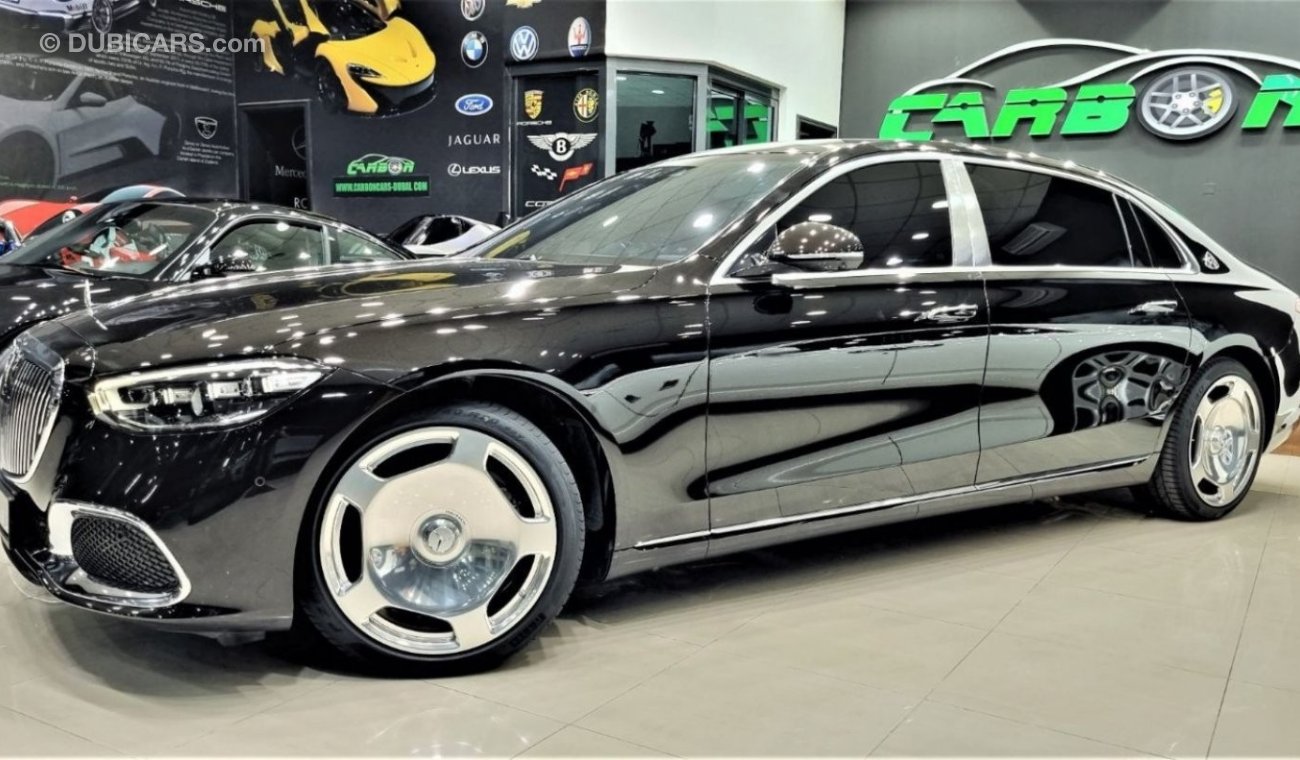 مرسيدس بنز S480 Maybach MAYBACH S480 2021 BLACK IN BLACK IN PERFECT CONDITION ONLY 6000 KM FOR 980K AED