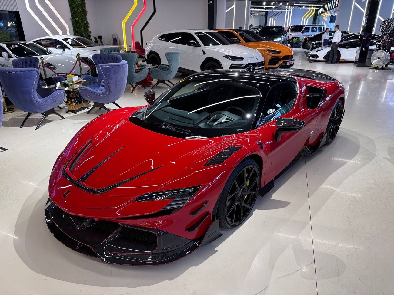 Ferrari SF90 Stradale 2021 F9XX BY MANSORY | ASSETTO FIORANO | CARBON INTERIOR AND EXTERIOR | 3 YEARS WARRANTY AND SERVICE