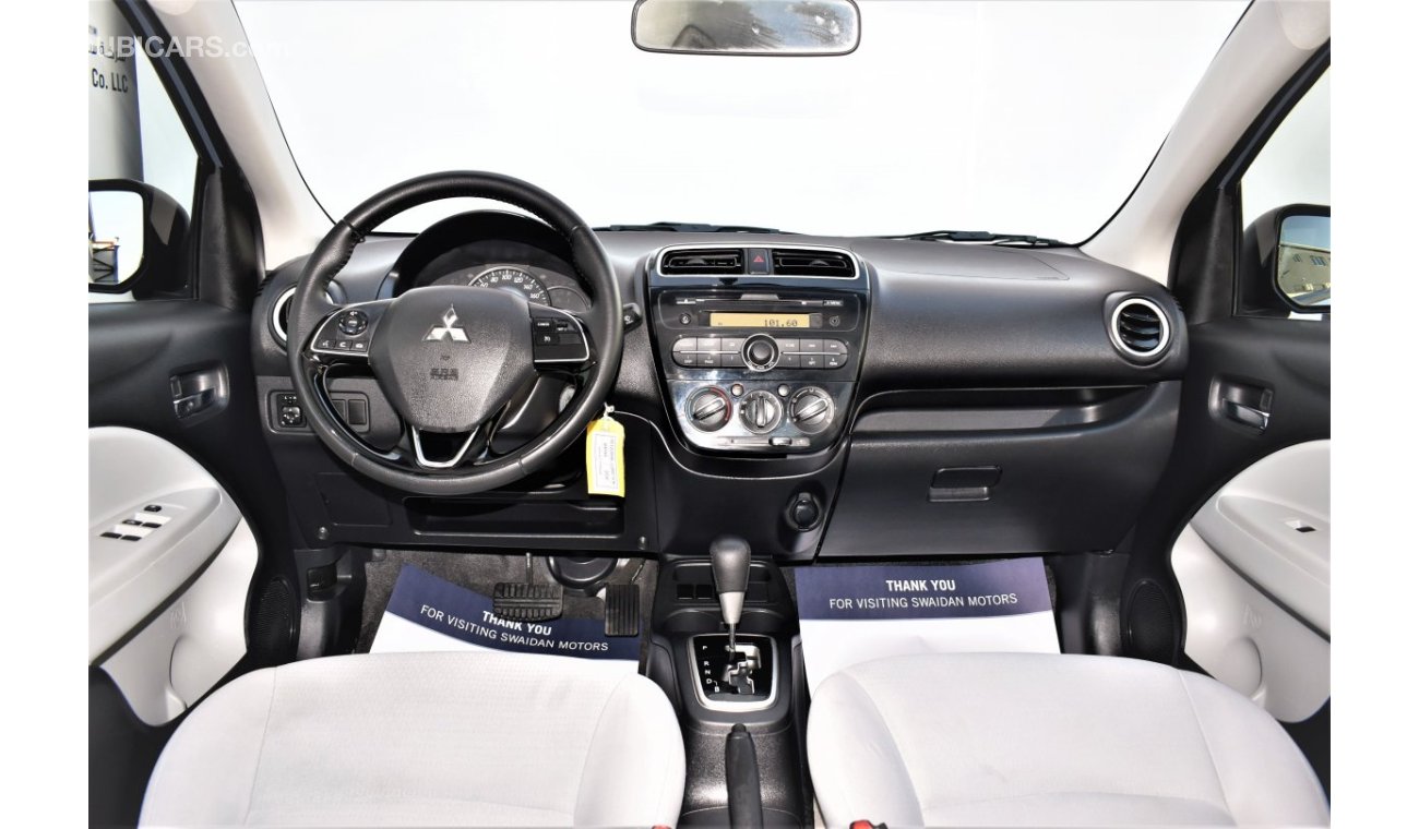 Mitsubishi Attrage AED 900 PM | 1.2L GLX GCC DEALER WARRANTY