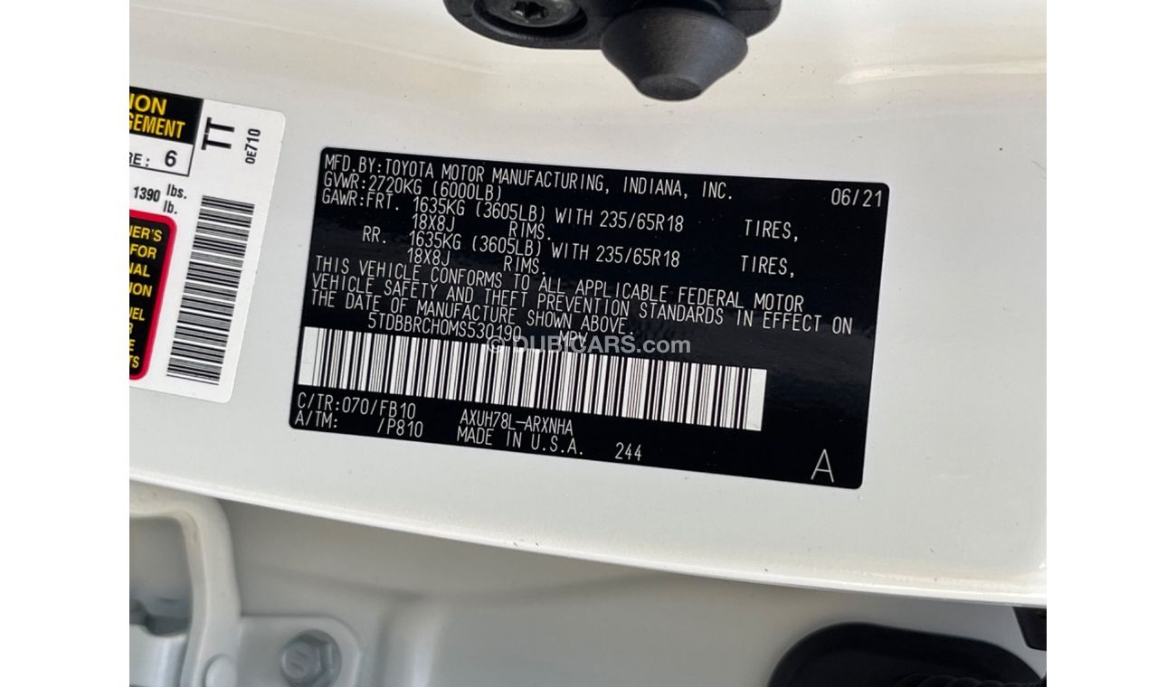 Toyota Highlander 2021 TOYOTA HIGHLANDER HYBRID 4x4 IMPORTED FORM USA