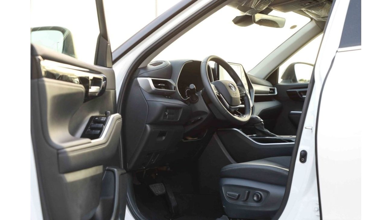 تويوتا هايلاندر تويوتا هايلاندر 2024 ديلوكس 4WD هايبرد - أبيض من الداخل أسود | للتصدير فقط