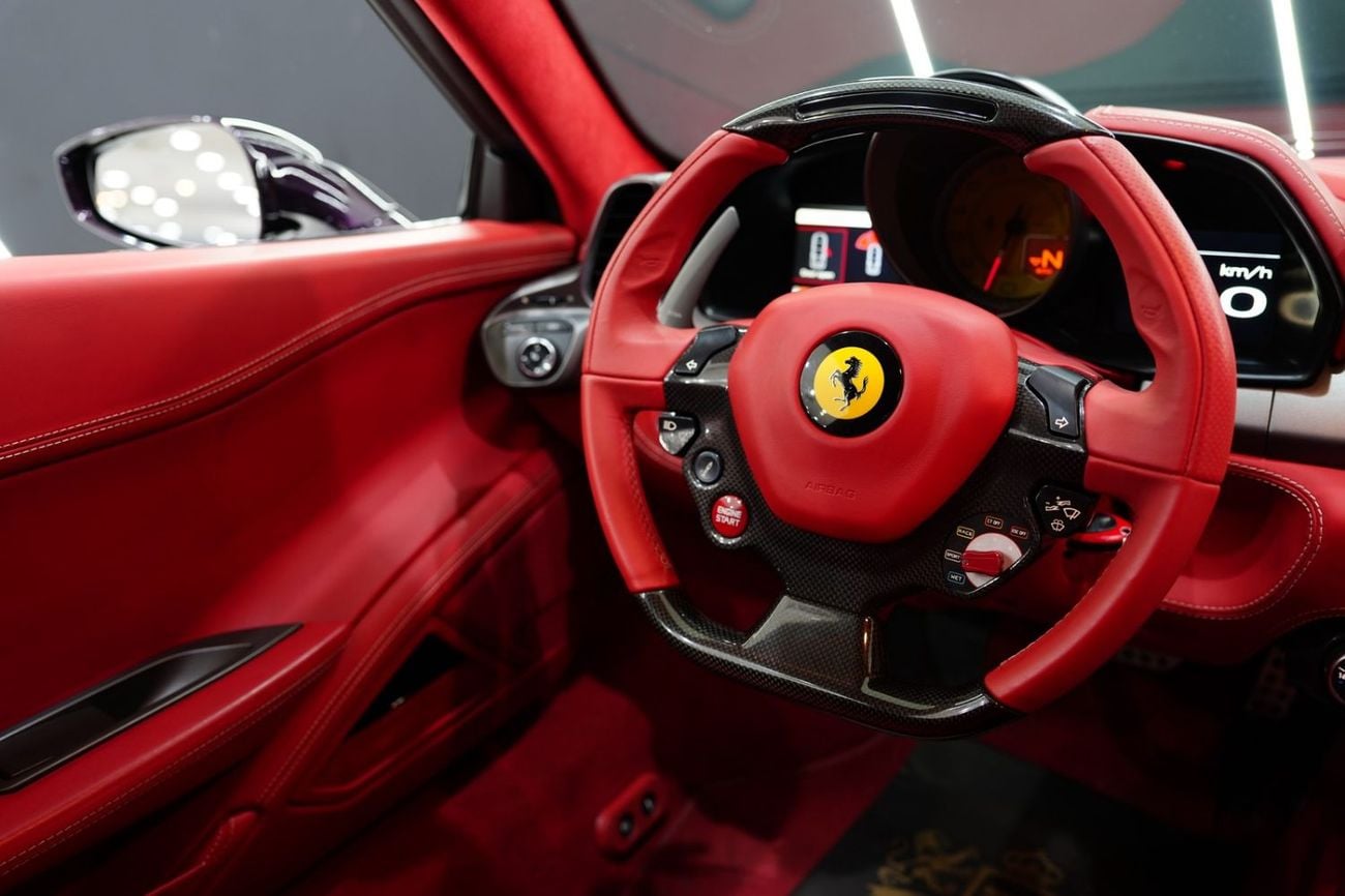 فيراري 458 إيطاليا STD 2014 Ferrari 458 Italia, Carbon Fiber Driver Zone + LEDs, GCC Specs!!