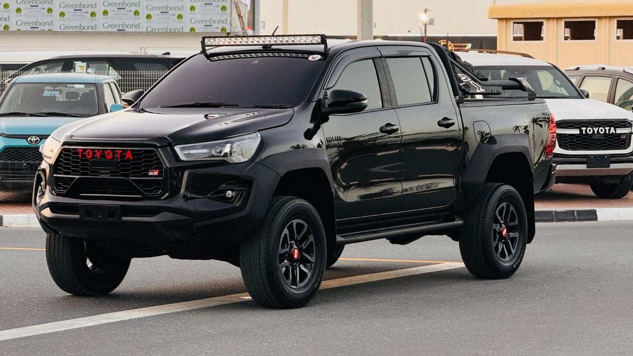 Toyota Hilux MODIFIED TO 2024 GR SPORTS | ROOF TOP LED LIGHTS | BLACK BEAST | 2.8L DIESEL | RHD | ELECTRIC SEAT |